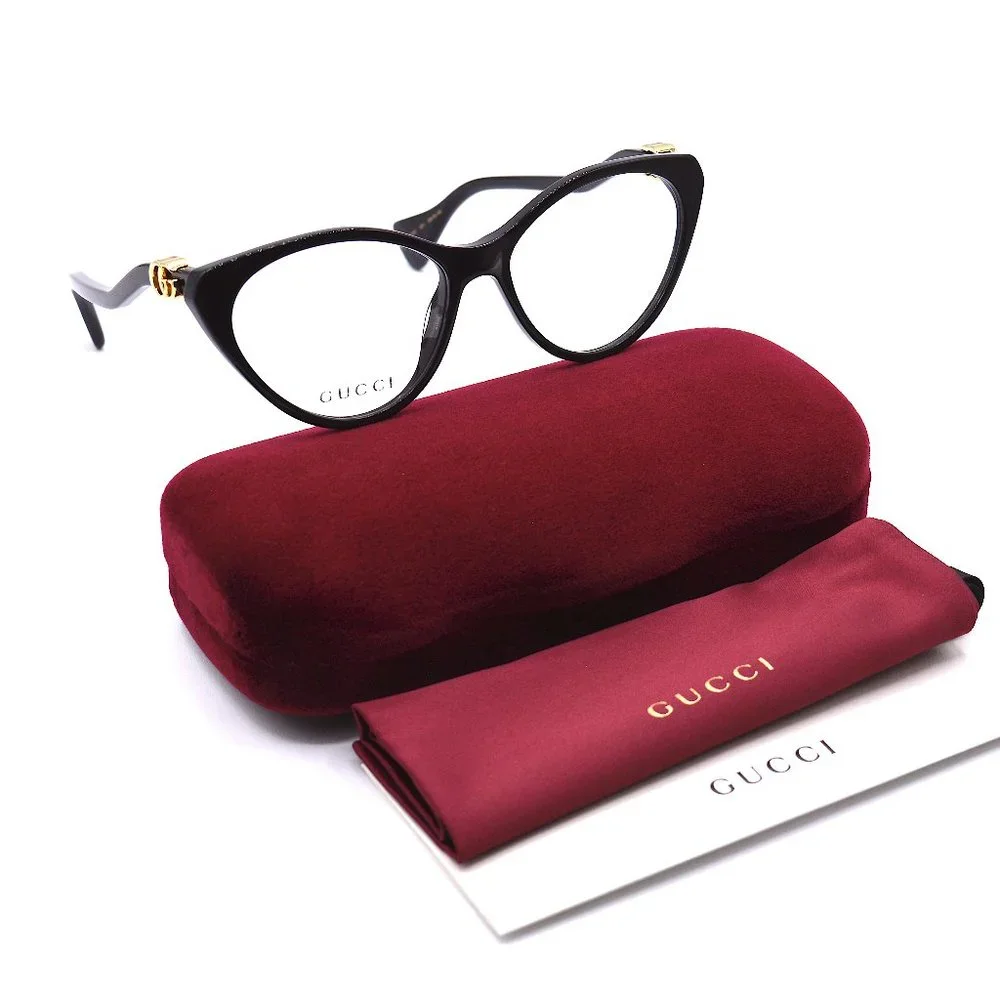 NEW GUCCI GG1013O 001 BLACK AUTHENTIC EYEGLASSES FRAME - Picture 3 of 11